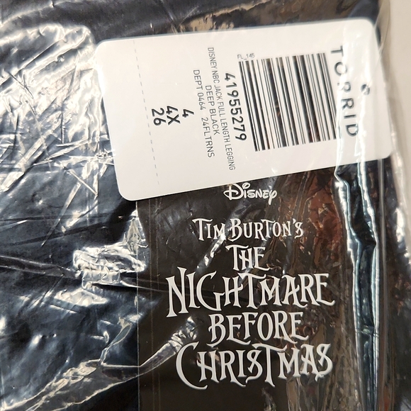 ❤️NWT VINTAGE TORRID LEGGING - NIGHTMARE BEFORE CHRISTMAS JACK SKELLINGTON - Picture 10 of 13